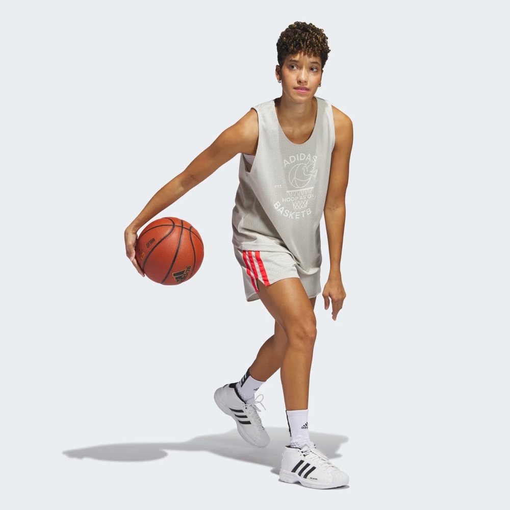 Adidas Women's White Mesh Muscle Tee Tank
